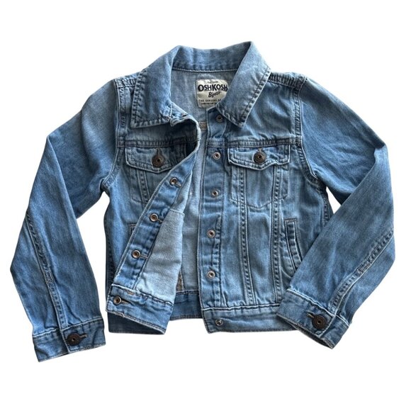 Oshkosh B'gosh Jean Jacket Button Up Cotton Vintage Light Denim Unlined Size 6X - Picture 5 of 7